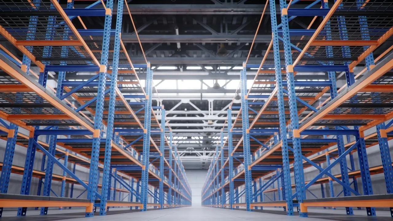 Warehouse racking, empty